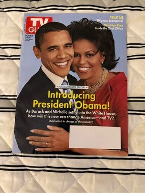 TV Guide Magazine Jan 2009 Introducing President Barack Obama & Michelle Vintage